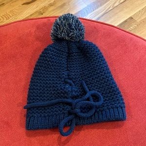 Lace up knit cap